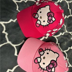 Hello Kitty Kids Hats - Pink and Red